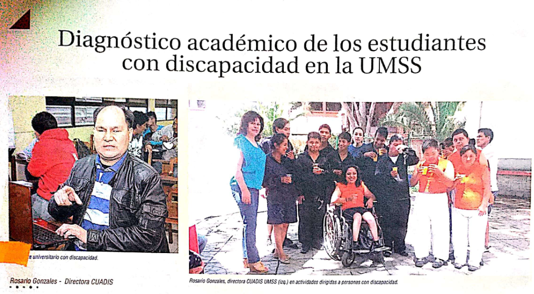 Diagnostico academico de los estudiantes con discapacidad en la UMSS | CUADIS