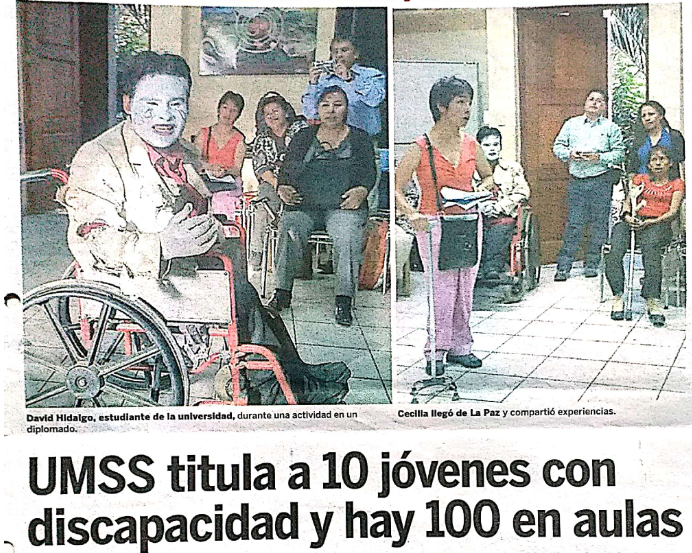 UMSS titula a 10 jovenes con discapacidad | CUADIS